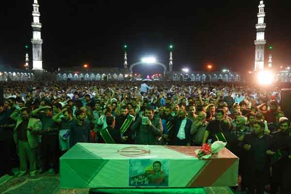 مراسم وداع با پیکر شهید «عُشریه» شهید مدافع حرم‎