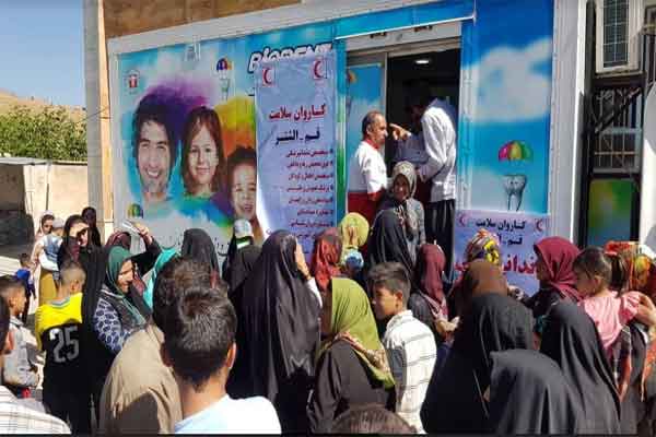 خدمات رسانی کاروان سلامت هلال احمر قم در خدمات رسانی کاروان سلامت هلال احمر قم در