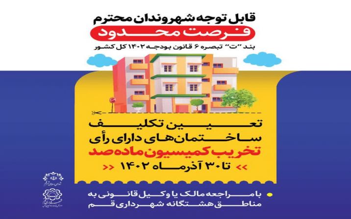تنها ۳ ماه از فرصت تعیین تکلیف آرای قلع بنا باقیمانده است تنها ۳ ماه از فرصت تعیین تکلیف آرای قلع بنا باقیمانده است