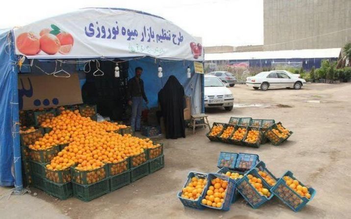 توزیع میوه تنظیم بازار نوروزی در 16 غرفه در مناطق 8گانه قم